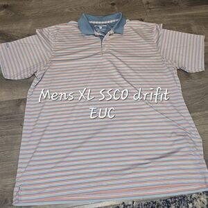 Men's Striped Dress Shirt - Blue and Pink